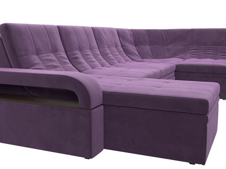 П-образный диван Лига-035, Сиреневый (Микровельвет) в Магадане - изображение 4