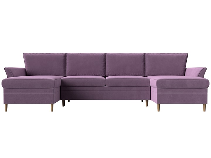 Большой П-образный диван София, Сиреневый (Микровельвет) в Магадане - изображение 1