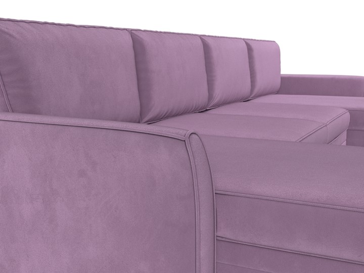 Большой П-образный диван София, Сиреневый (Микровельвет) в Магадане - изображение 3