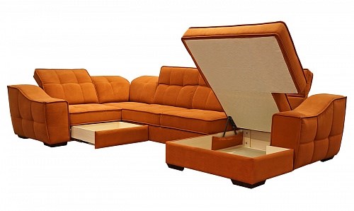 Угловой диван N-11-M (П1+ПС+УС+Д2+Д5+П1) в Магадане - изображение 1