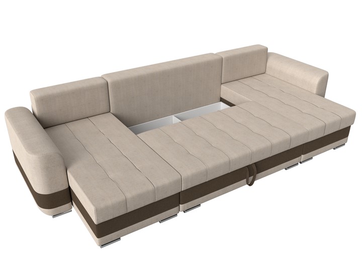 П-образный диван Честер, Бежевый/коричневый (рогожка) в Магадане - изображение 6