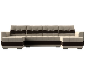 П-образный диван Честер, Бежевый/коричневый (вельвет) в Магадане - предосмотр 1