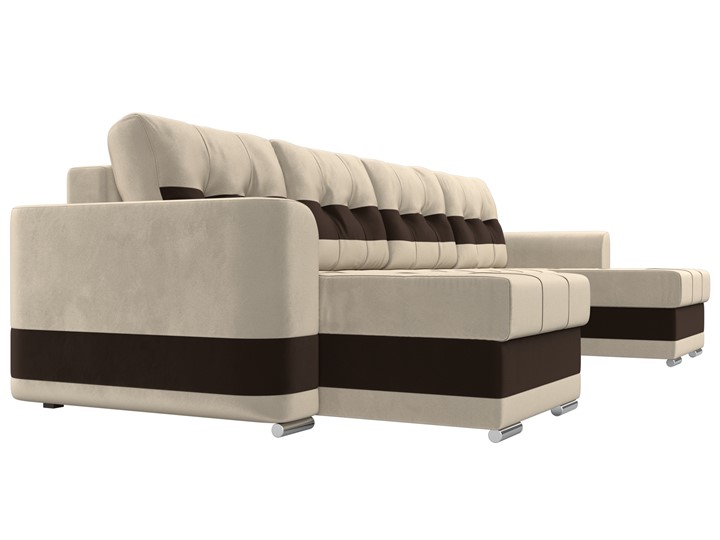 П-образный диван Честер, Бежевый/коричневый (вельвет) в Магадане - изображение 2