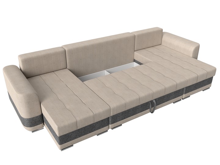 П-образный диван Честер, Бежевый/серый (рогожка) в Магадане - изображение 6