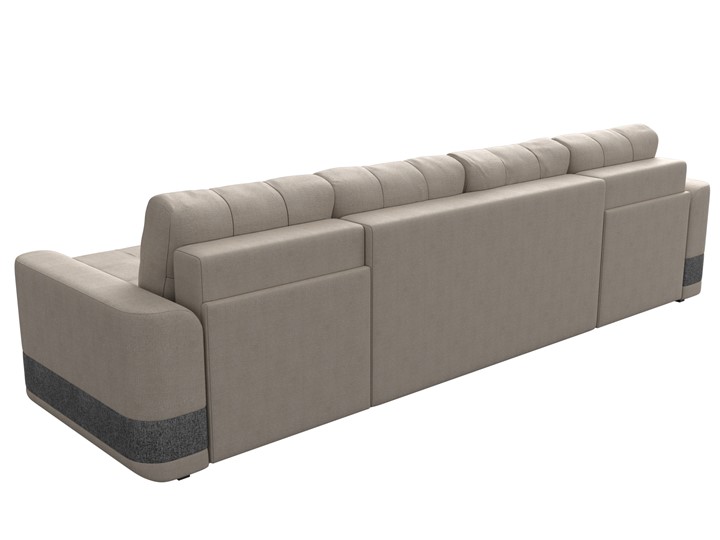 П-образный диван Честер, Бежевый/серый (рогожка) в Магадане - изображение 8