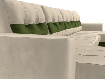 П-образный диван Честер, Бежевый/зеленый (вельвет) в Магадане - предосмотр 3