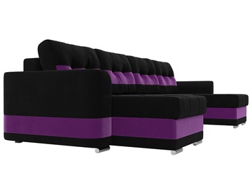 П-образный диван Честер, Черный/фиолетовый (вельвет) в Магадане - предосмотр 2
