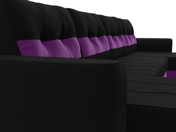 П-образный диван Честер, Черный/фиолетовый (вельвет) в Магадане - предосмотр 3
