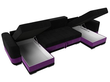 П-образный диван Честер, Черный/фиолетовый (вельвет) в Магадане - предосмотр 5