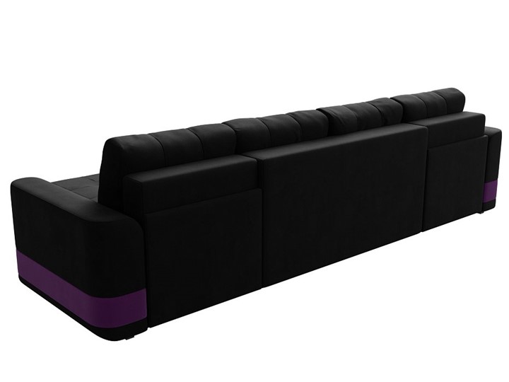 П-образный диван Честер, Черный/фиолетовый (вельвет) в Магадане - изображение 8