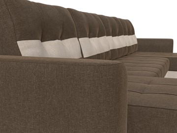 П-образный диван Честер, коричневый/бежевый (рогожка) в Магадане - предосмотр 3
