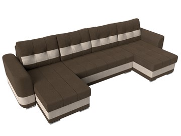 П-образный диван Честер, коричневый/бежевый (рогожка) в Магадане - предосмотр 4