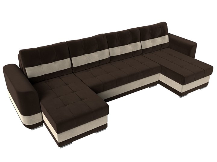 П-образный диван Честер, Коричневый/бежевый (вельвет) в Магадане - изображение 4