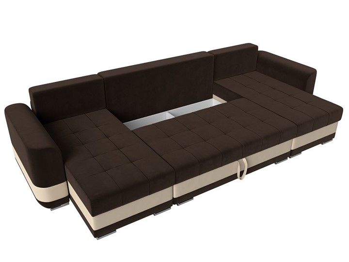 П-образный диван Честер, Коричневый/бежевый (вельвет/экокожа) в Магадане - изображение 6