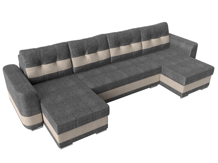 П-образный диван Честер, Серый/бежевый (рогожка) в Магадане - изображение 4