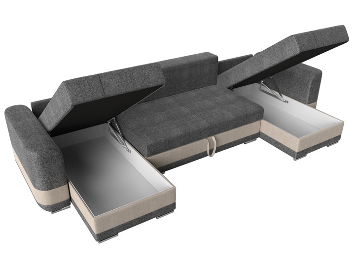 П-образный диван Честер, Серый/бежевый (рогожка) в Магадане - изображение 5
