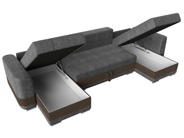 П-образный диван Честер, Серый/коричневый (рогожка) в Магадане - предосмотр 5