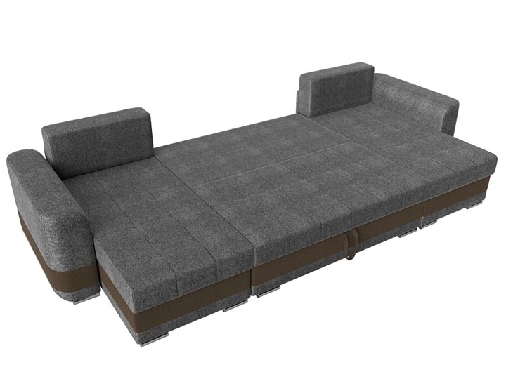 П-образный диван Честер, Серый/коричневый (рогожка) в Магадане - изображение 7