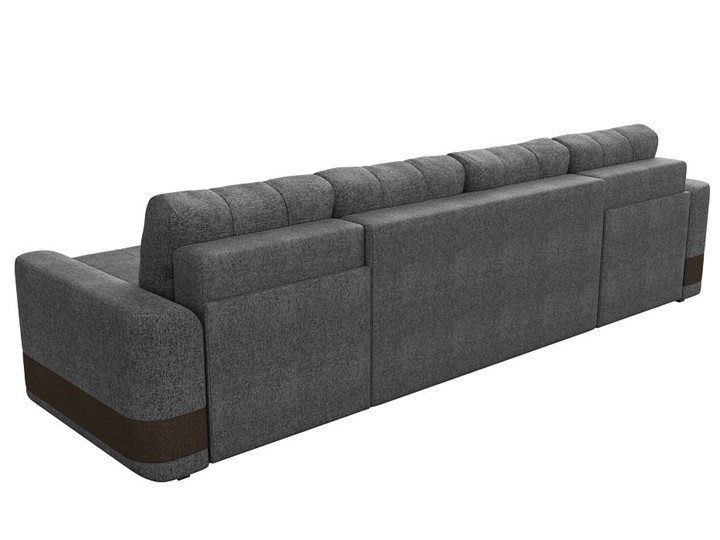 П-образный диван Честер, Серый/коричневый (рогожка) в Магадане - изображение 8