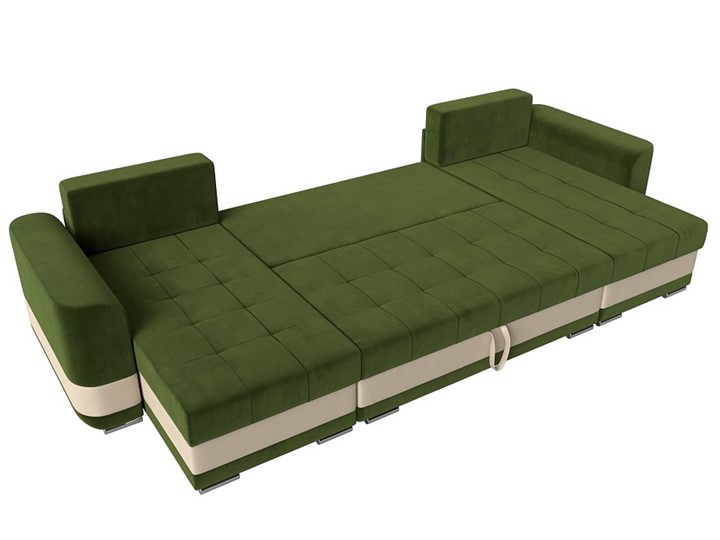 П-образный диван Честер, Зеленый/бежевый (вельвет/экокожа) в Магадане - изображение 7