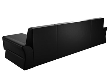 Большой П-образный диван Клайд, Черный (Экокожа) в Магадане - предосмотр 4