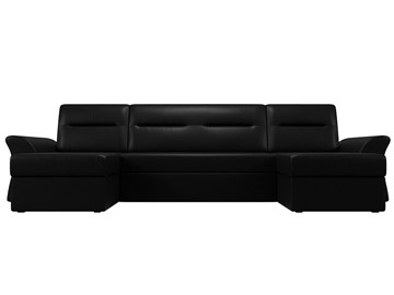 Большой П-образный диван Клайд, Черный (Экокожа) в Магадане - предосмотр 7