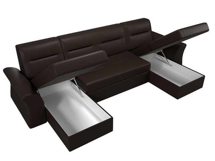 П-образный диван Клайд, Коричневый (Экокожа) в Магадане - изображение 2