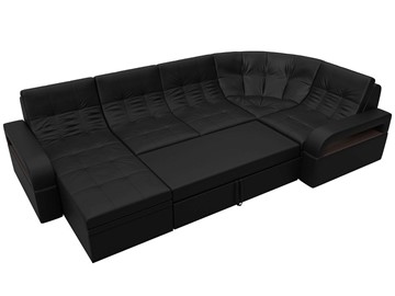 П-образный диван Лига-035, Черный (Экокожа) в Магадане - предосмотр 2