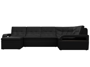 П-образный диван Лига-035, Черный (Экокожа) в Магадане - предосмотр 3