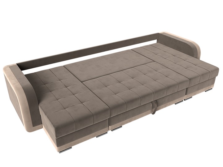 П-образный диван Марсель, Коричневый/бежевый (велюр) в Магадане - изображение 7
