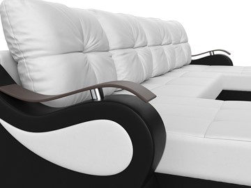 П-образный диван Меркурий П, Белый/черный (экокожа) в Магадане - предосмотр 3