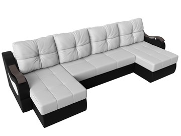 П-образный диван Меркурий П, Белый/черный (экокожа) в Магадане - предосмотр 4