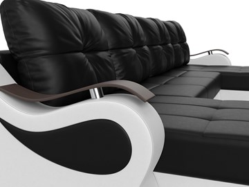 П-образный диван Меркурий П, Черный/белый (экокожа) в Магадане - предосмотр 3