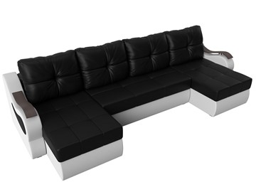 П-образный диван Меркурий П, Черный/белый (экокожа) в Магадане - предосмотр 4
