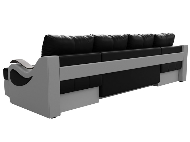 П-образный диван Меркурий П, Черный/белый (экокожа) в Магадане - изображение 7