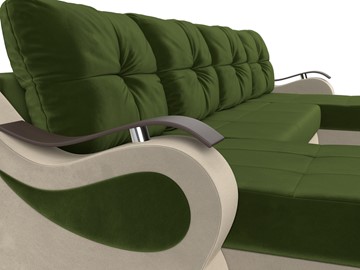 П-образный диван Меркурий П, Зеленый/бежевый (вельвет) в Магадане - предосмотр 3