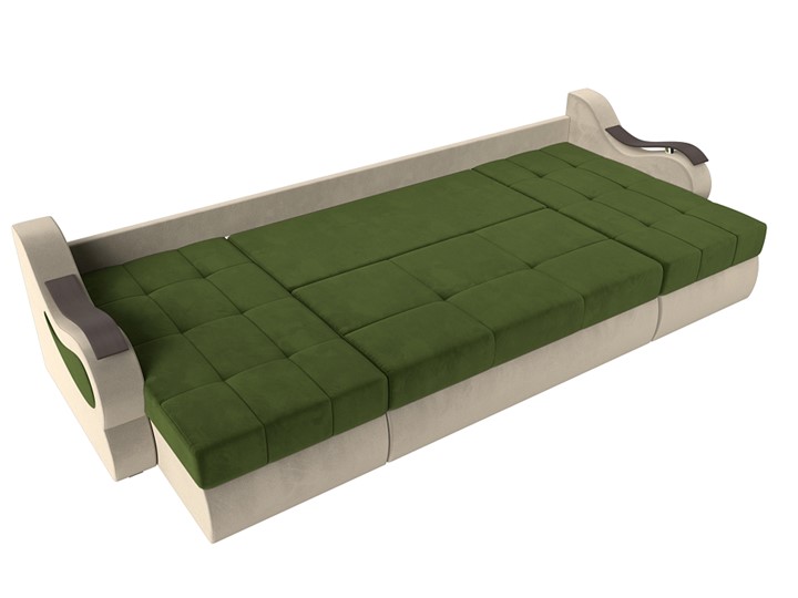 П-образный диван Меркурий П, Зеленый/бежевый (вельвет) в Магадане - изображение 5