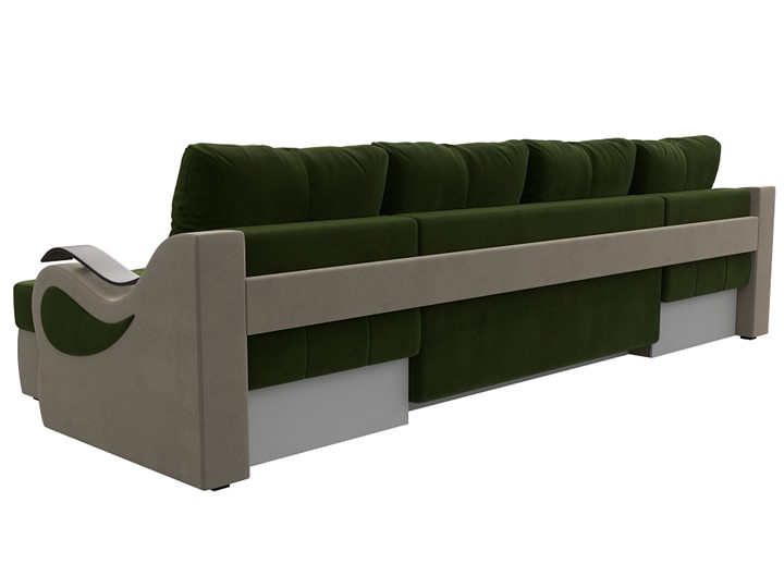 П-образный диван Меркурий П, Зеленый/бежевый (вельвет) в Магадане - изображение 7