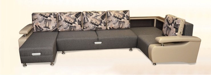 П-образный диван Престиж-15 люкс с полкой в Магадане - изображение 2