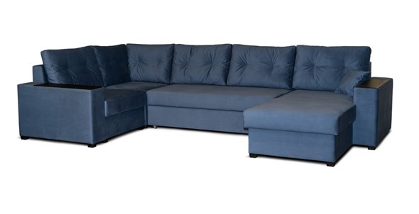 П-образный диван Комфорт 8 ДУ НПБ+МДФ в Магадане - изображение