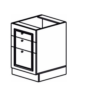 Кухонная тумба Веста рабочая с 3-мя ящиками 820*500*525мм в Магадане - изображение