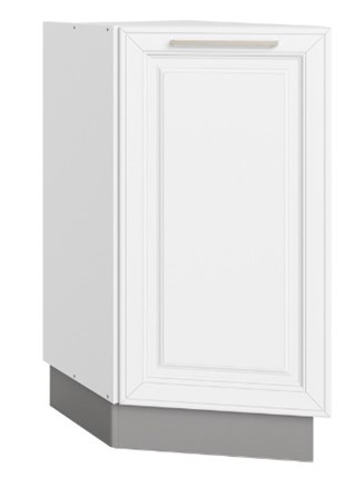 Кухонная тумба Мишель конц. 45 гр. L300 (1 дв. гл.) эмаль (белый/белый) в Магадане - изображение