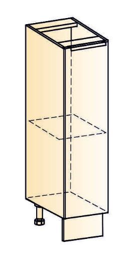 Шкаф рабочий Стоун L150 (1 дв.гл.) (белый/джелато софттач) в Магадане - изображение 1