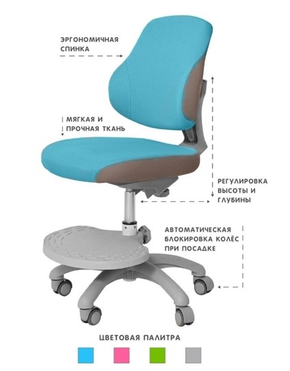 Кресло Holto-4F голубое в Магадане - изображение 3