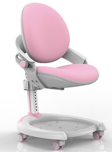 Растущее детское кресло Mealux ZMAX-15 Plus, Y-710 PN Light, белый металл, обивка светло-розовая однотонная в Магадане