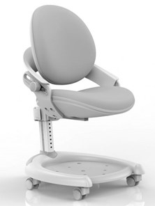 Кресло растущее Mealux ZMAX-15 Plus, Y-710 BL, белый металл, обивка серая однотонная в Магадане
