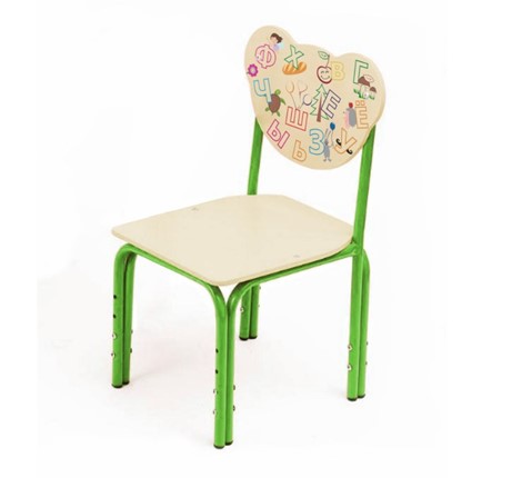 Детский стул Кузя 1-3 Азбука (Зеленый) в Магадане - изображение