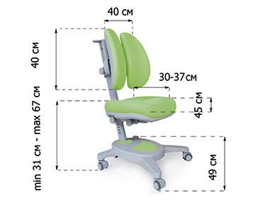 Растущее кресло Mealux Onyx Duo, Персиковый в Магадане - изображение 1