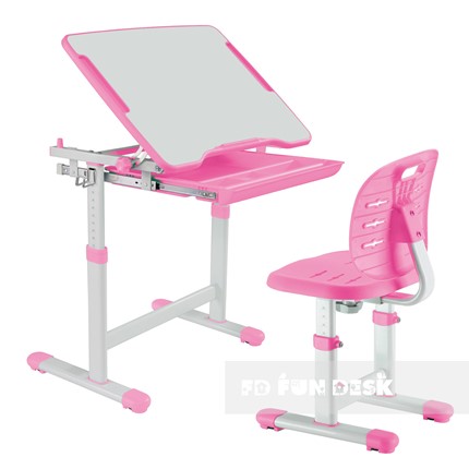 Парта растущая + стул Piccolino III Pink в Магадане - изображение