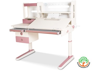 Детский стол-трансформер Mealux Oxford Max, Белый/Розовый в Магадане - предосмотр